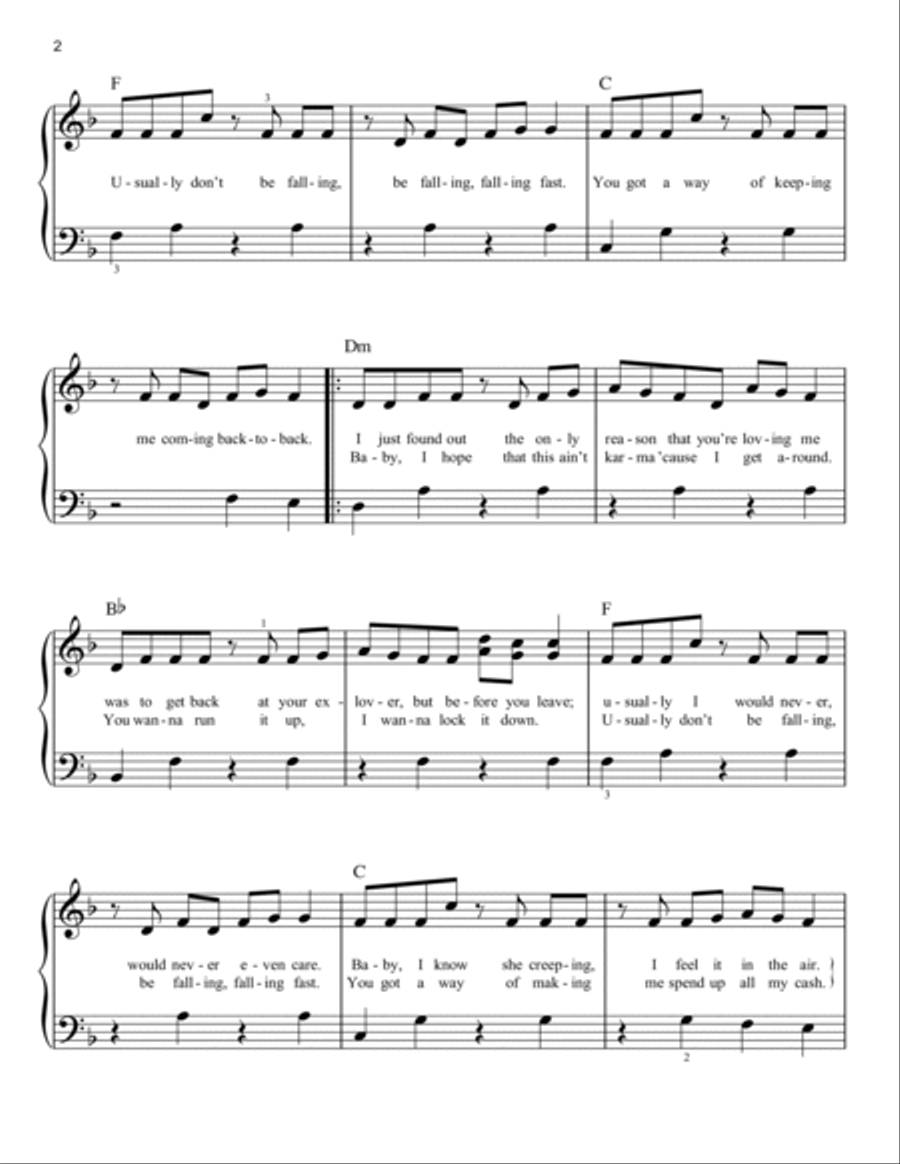 Savage Love Easy Piano scores gallery preview page 2
