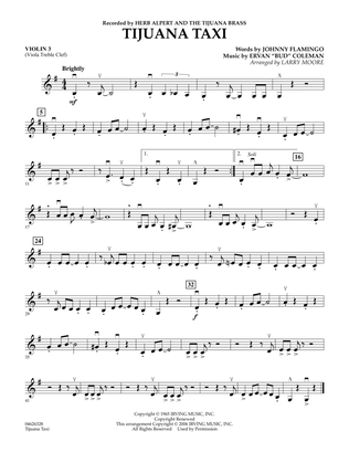 Tijuana Taxi - Violin 3 (Viola T.C.)