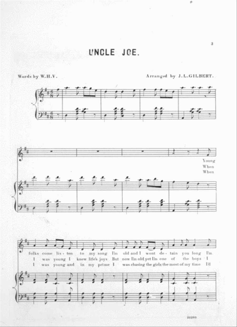 Characteristic Old Man Songs. Uncle Joe Voice scores gallery preview page 2