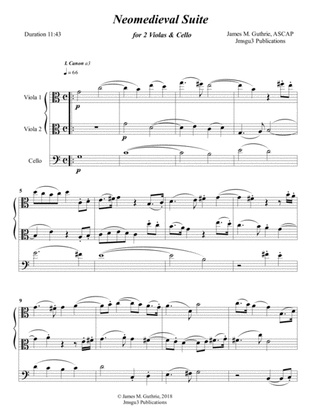 Guthrie: Neomedieval Suite for 2 Violas & Cello