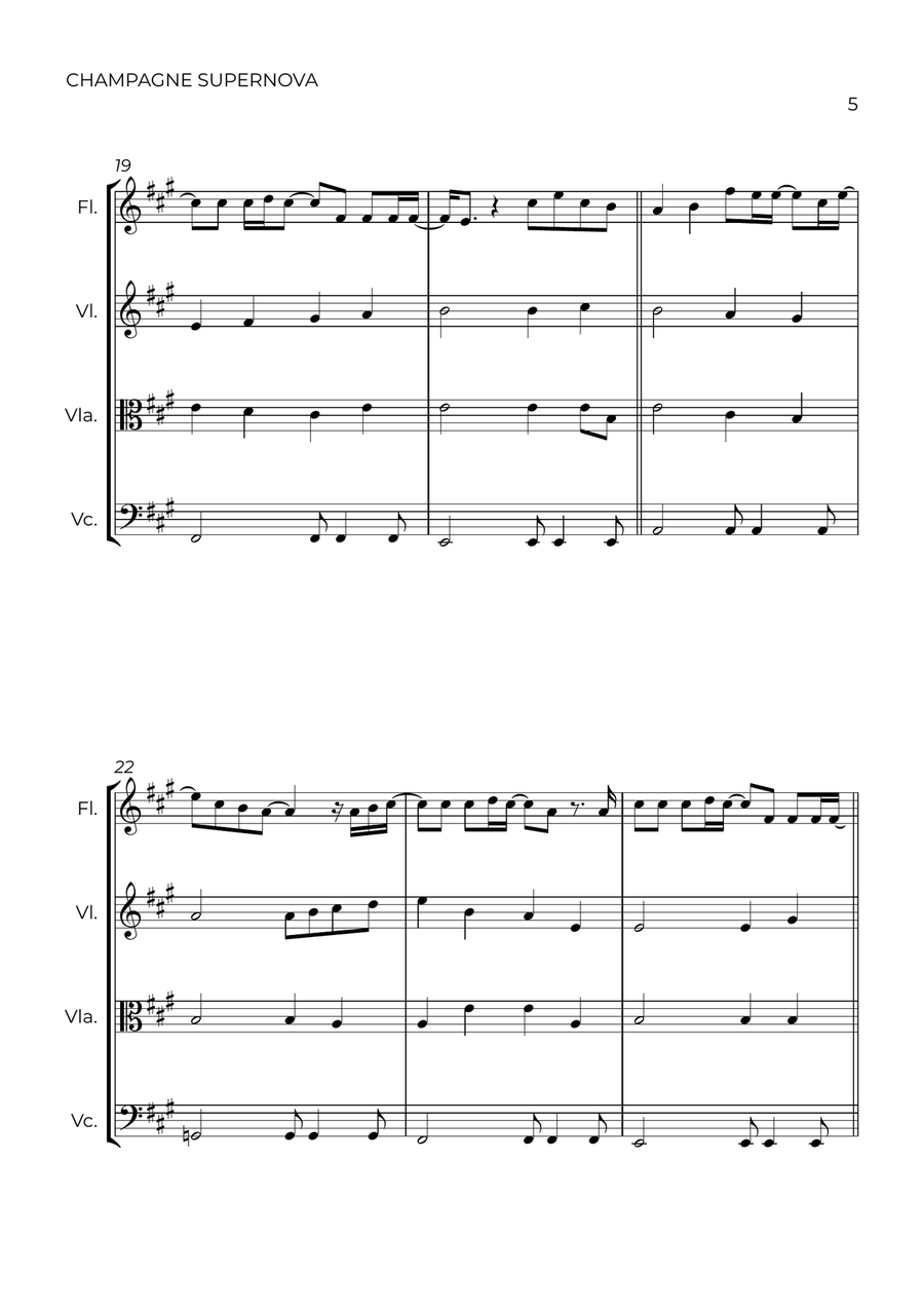 Champagne Supernova Flute scores gallery preview page 5