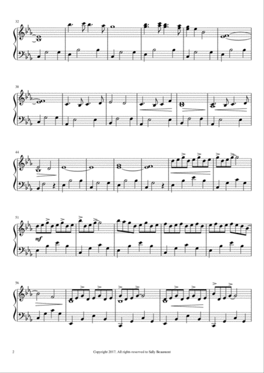 Reflections - piano solo Piano Solo scores gallery preview page 2