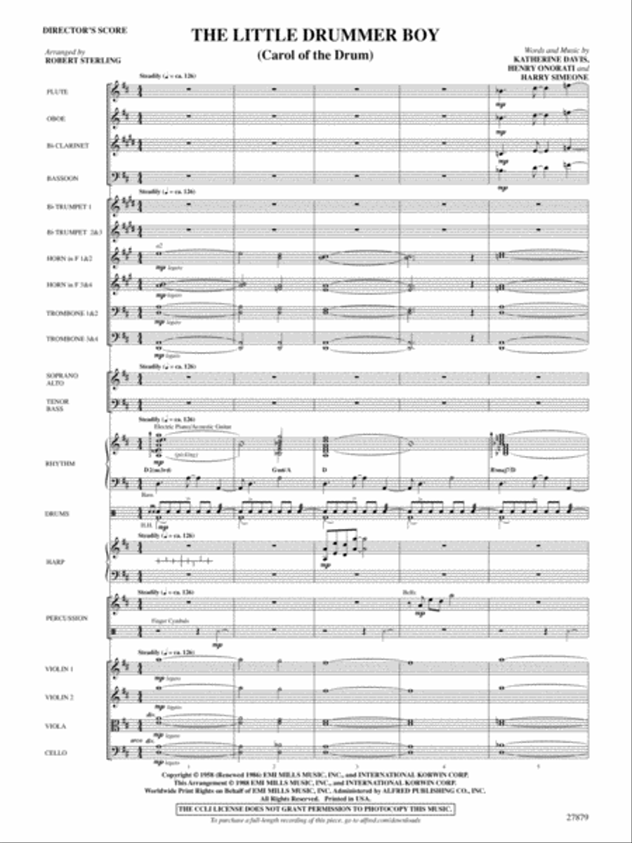 The Little Drummer Boy Choir scores gallery preview page 2