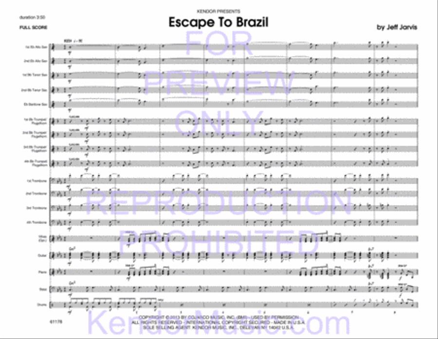 Escape To Brazil Escape To Brazil Jazz Ensemble scores gallery preview page 2