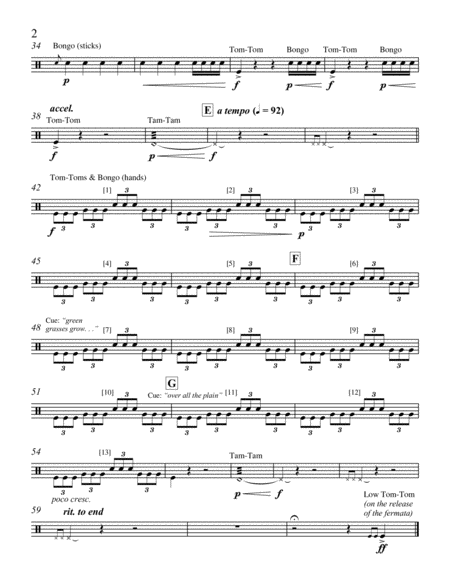 In time of silver rain: from I've Known Rivers (String Orchestra/Percussion Parts)