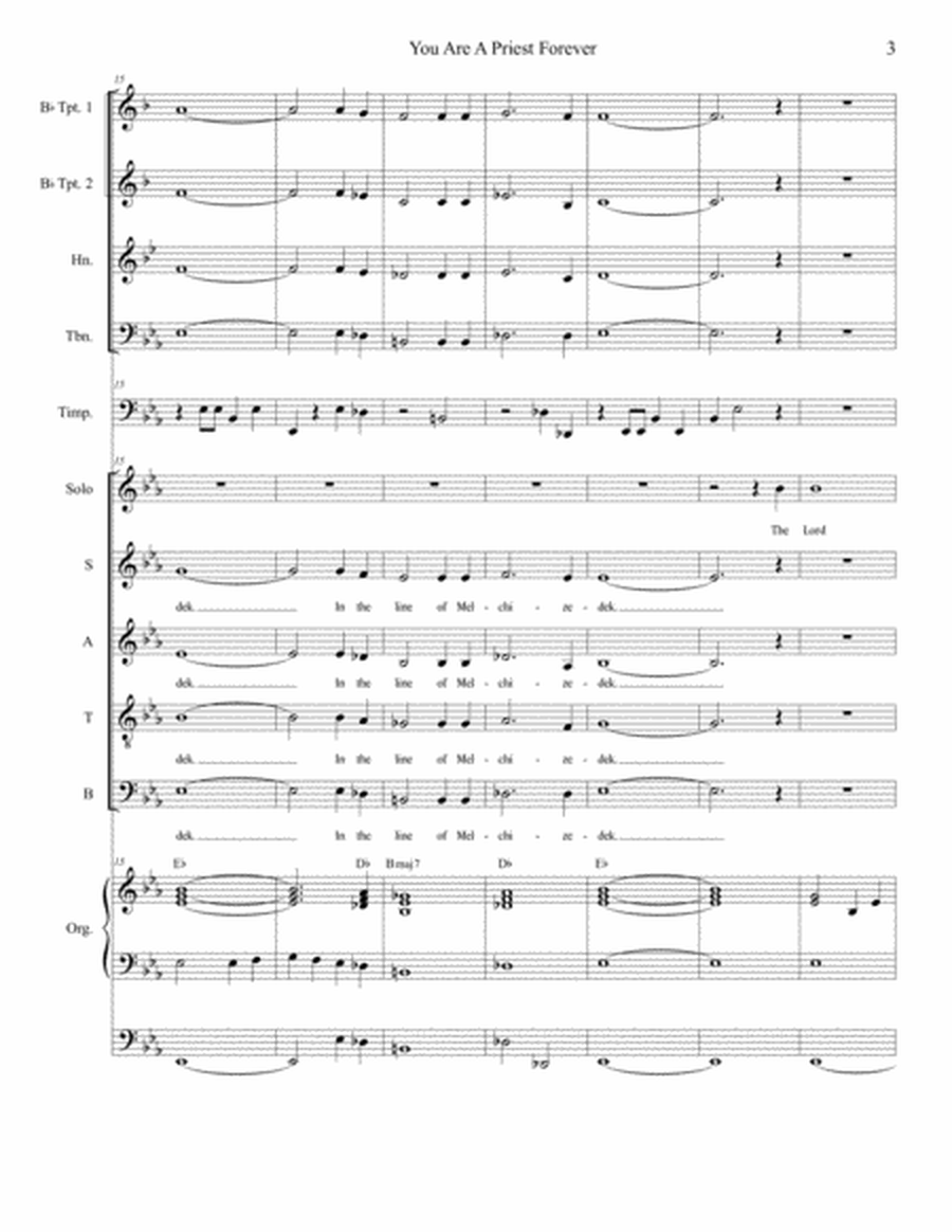 You Are A Priest Forever (Psalm 110) (Solo and SATB) image number null