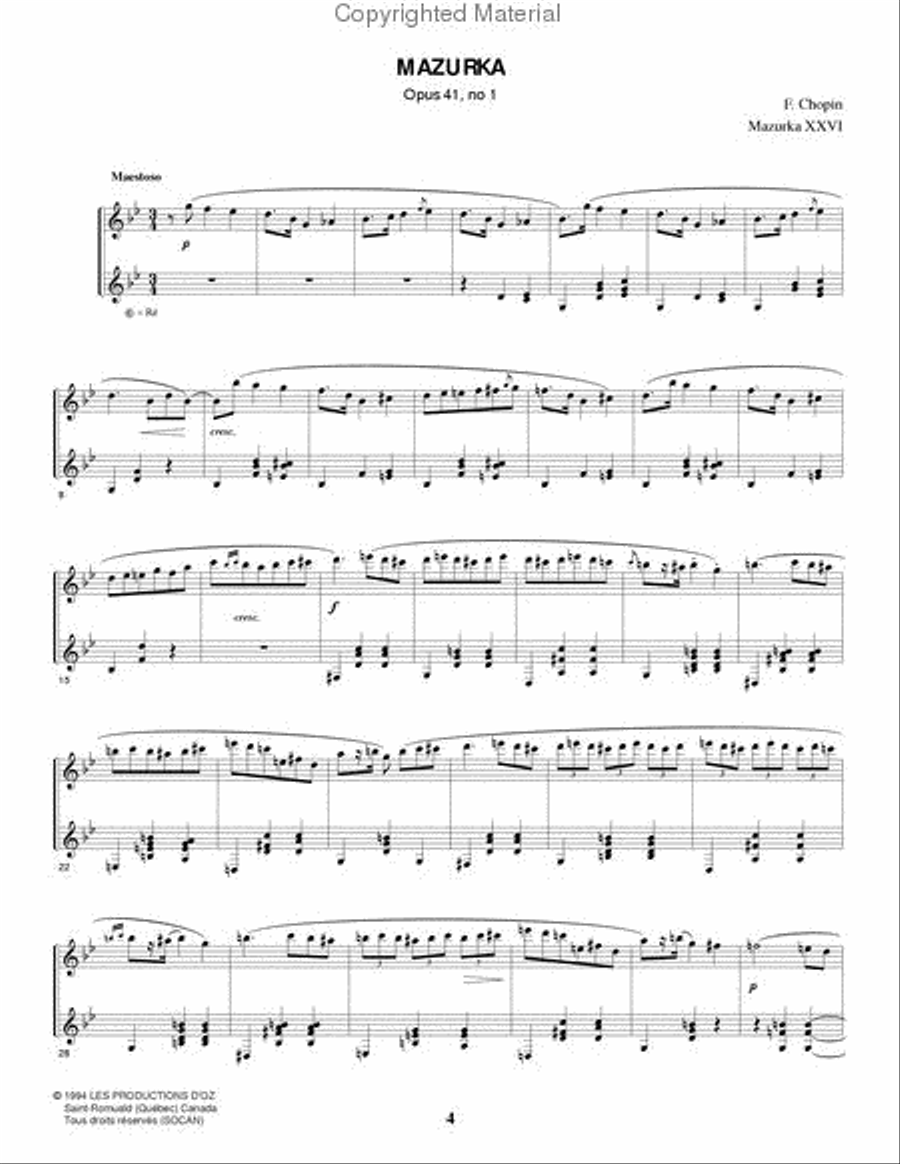 Mazurkas, op. 41, Vol. 7 Mazurkas, op. 41, Vol. 7 Classical Guitar scores gallery preview page 2