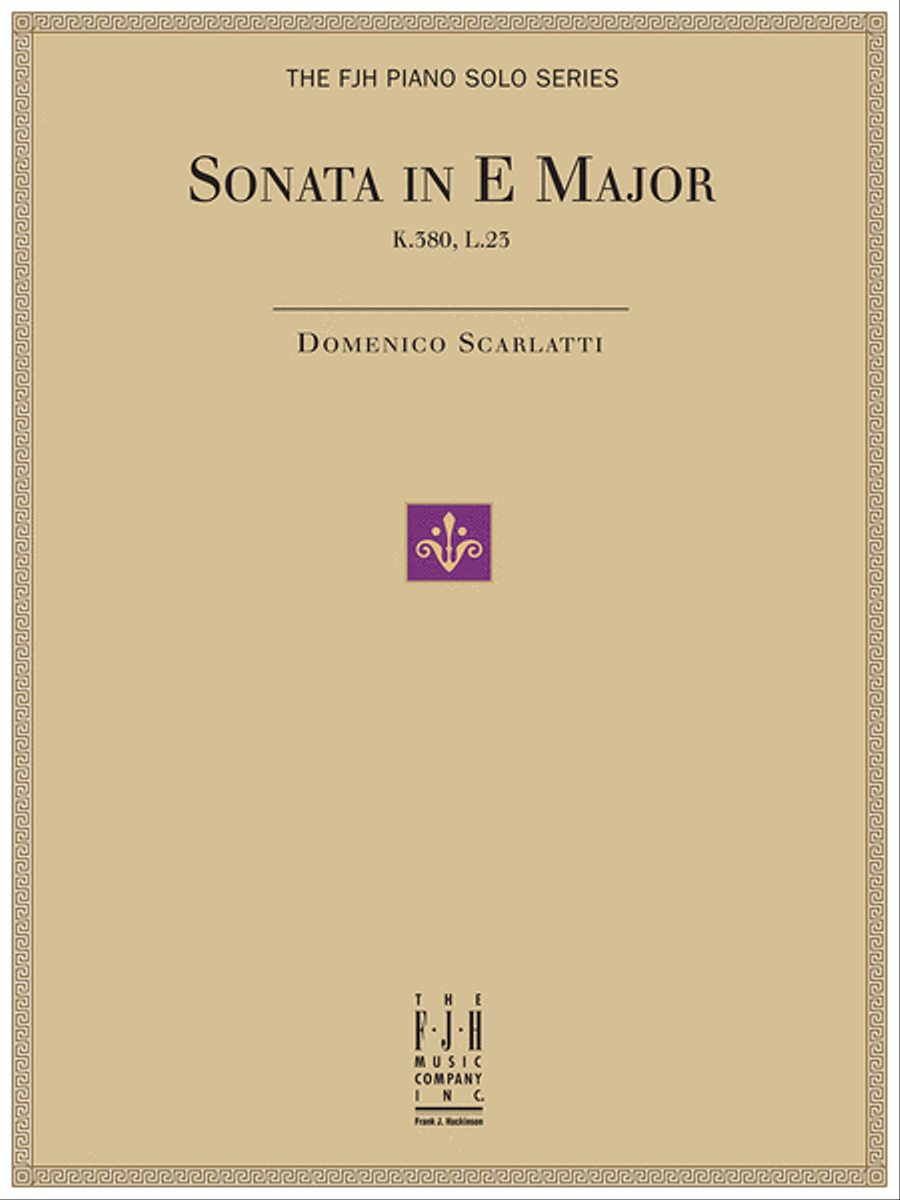 Sonata in E Major, K.380, L.23