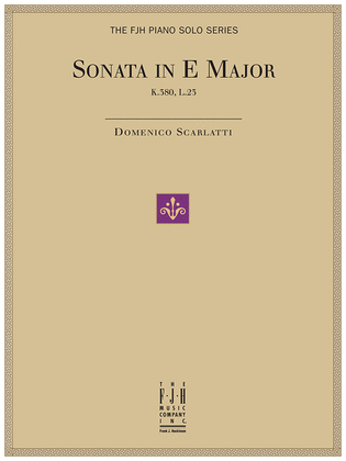 Book cover for Sonata in E Major, K.380, L.23