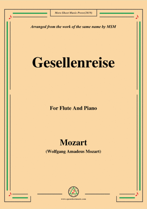 Book cover for Mozart-Gesellenreise,for Flute and Piano