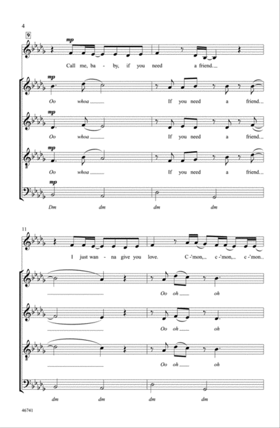 One Call Away One Call Away Choir scores gallery preview page 3