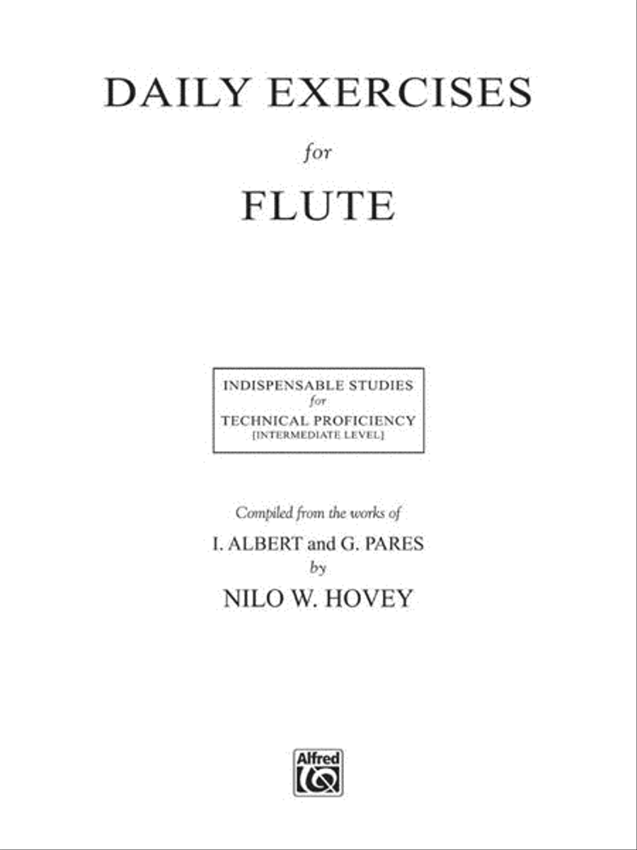 Daily Exercises for Flute Flute scores gallery preview page 1