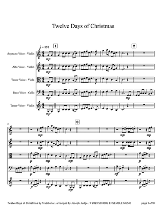 Twelve Days Of Christmas for String Quartet in Schools