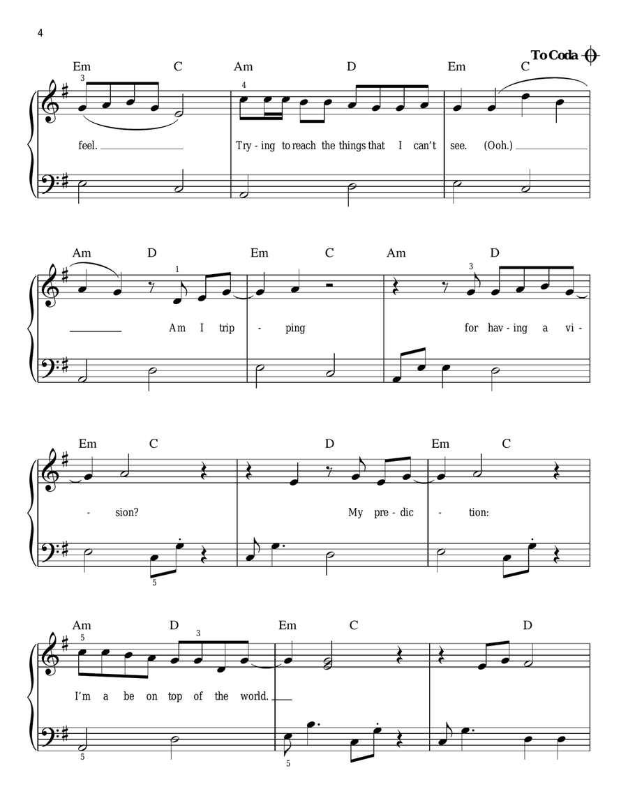 Am I Wrong Am I Wrong Easy Piano scores gallery preview page 4