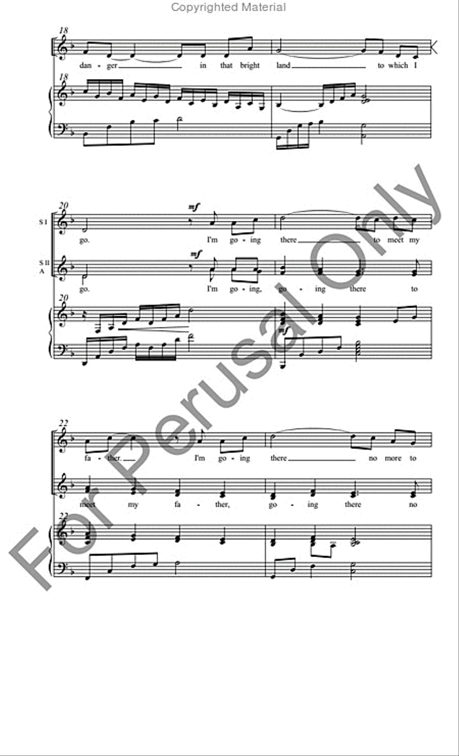 Poor Wayfaring Stranger SSA scores gallery preview page 4