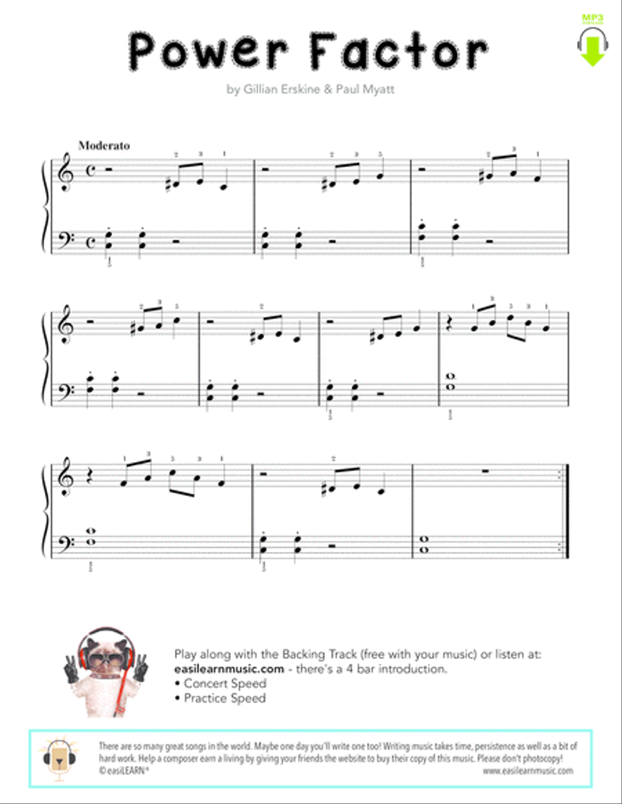 Power Factor Piano Solo scores gallery preview page 1