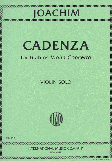 Cadenzas for BRAHMS