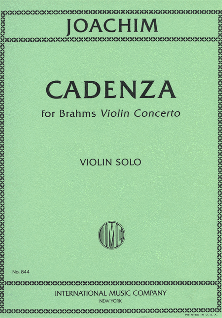 Cadenzas for BRAHMS