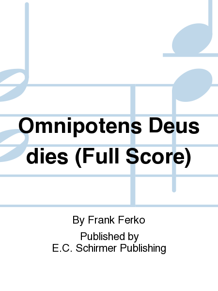 Omnipotens Deus dies (Full Score)