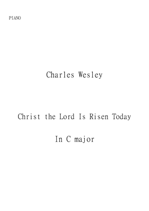 Christ the Lord is Risen Today in C Major for Piano Solo (Beginner)