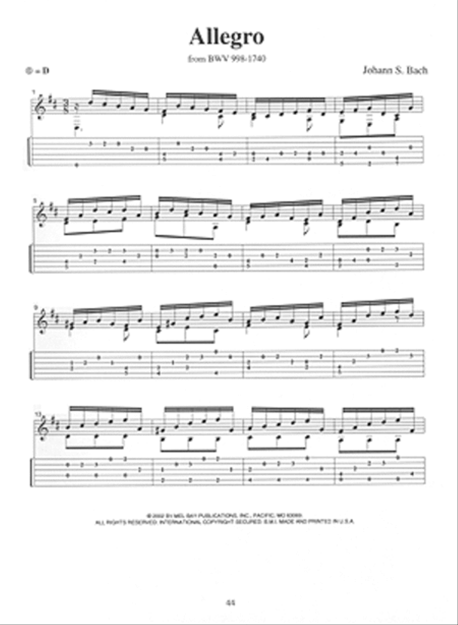 Classical Masterpieces in Tablature Acoustic Guitar scores gallery preview page 4
