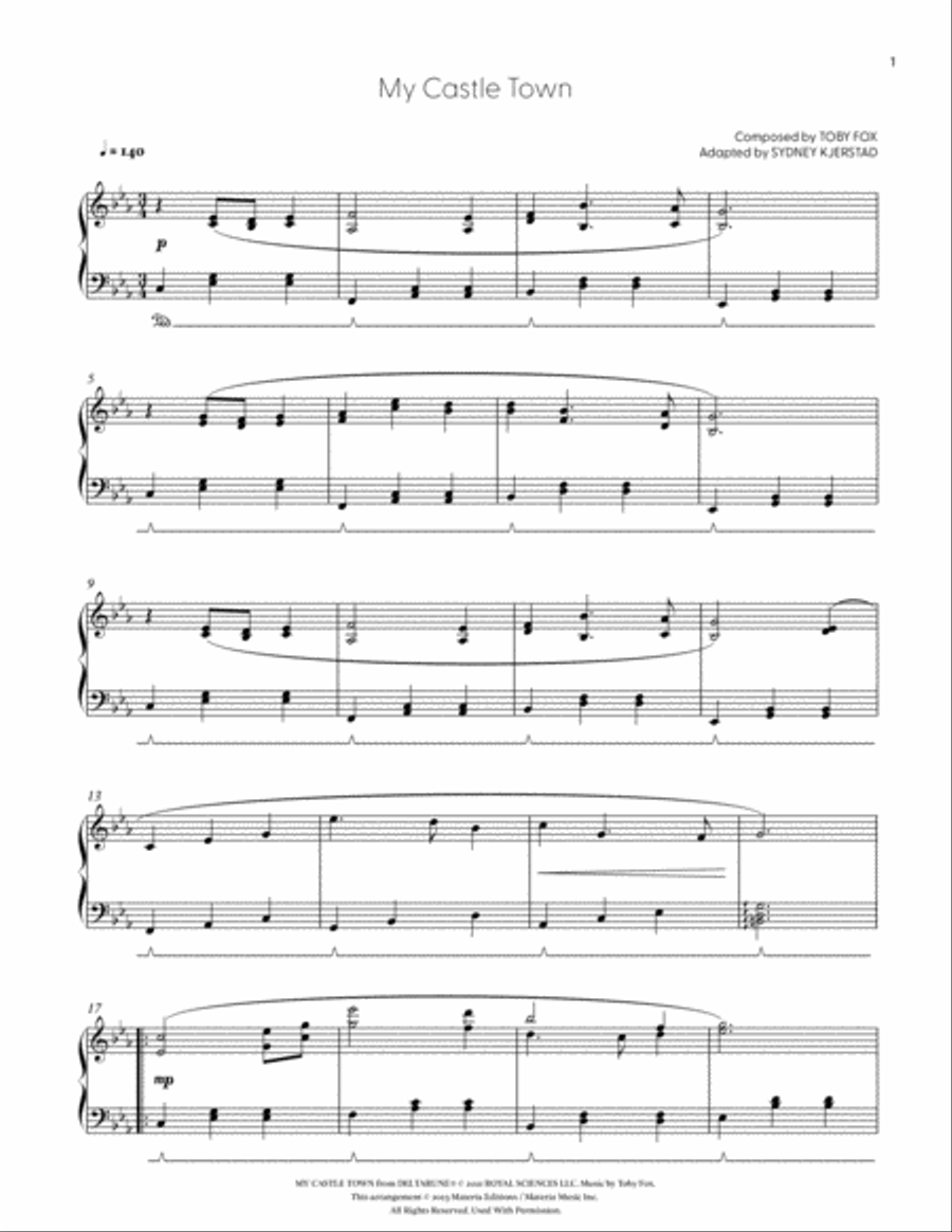 My Castle Town (DELTARUNE Chapter 2 - Piano Sheet Music) Easy Piano scores gallery preview page 2