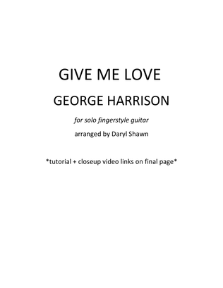 Book cover for Give Me Love (give Me Peace On Earth)