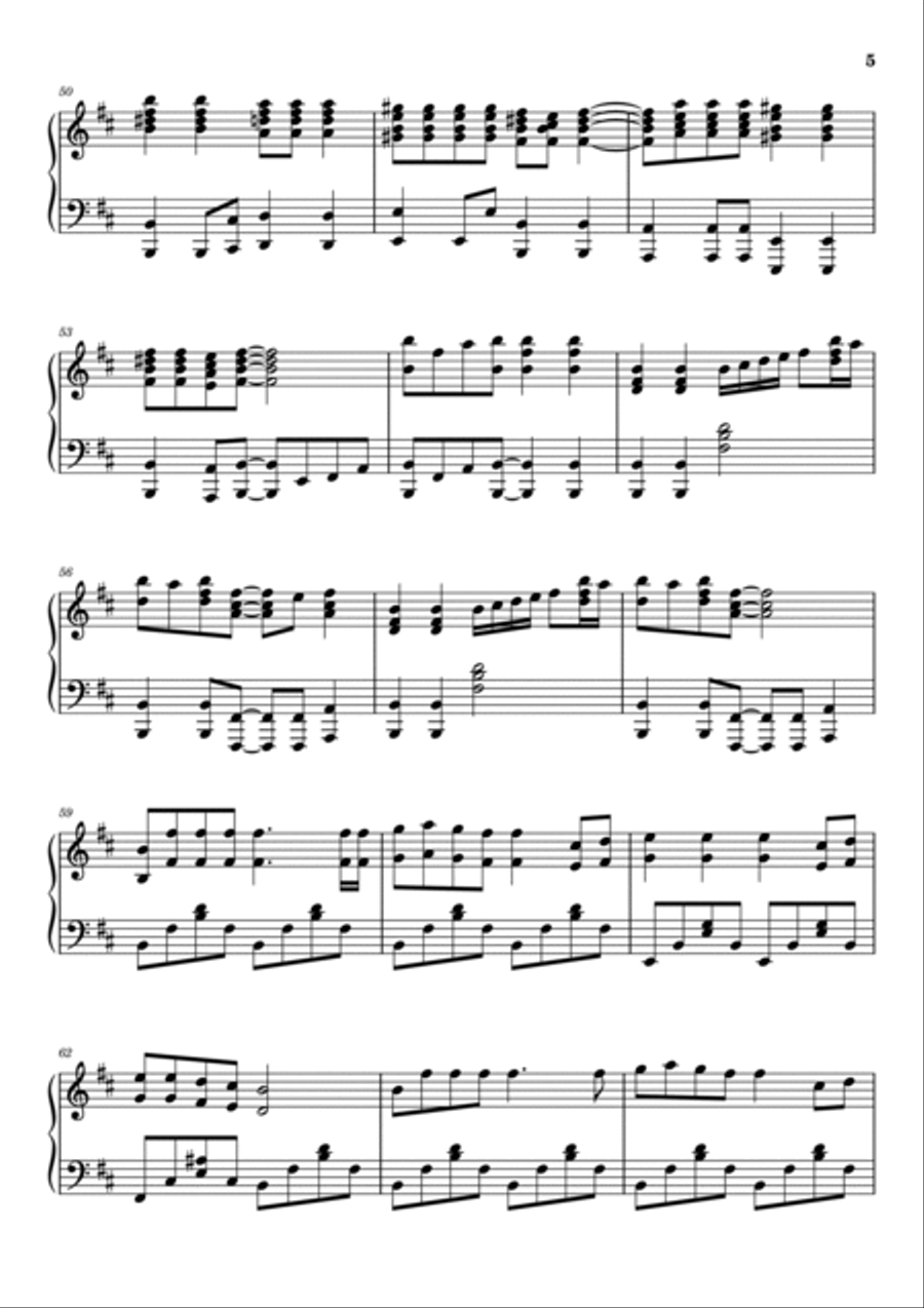 Rasputin Piano Solo scores gallery preview page 5