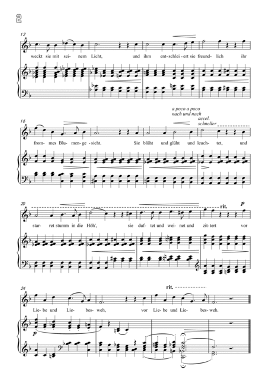 Schumann-Die Lotosblume in F Major Voice scores gallery preview page 3