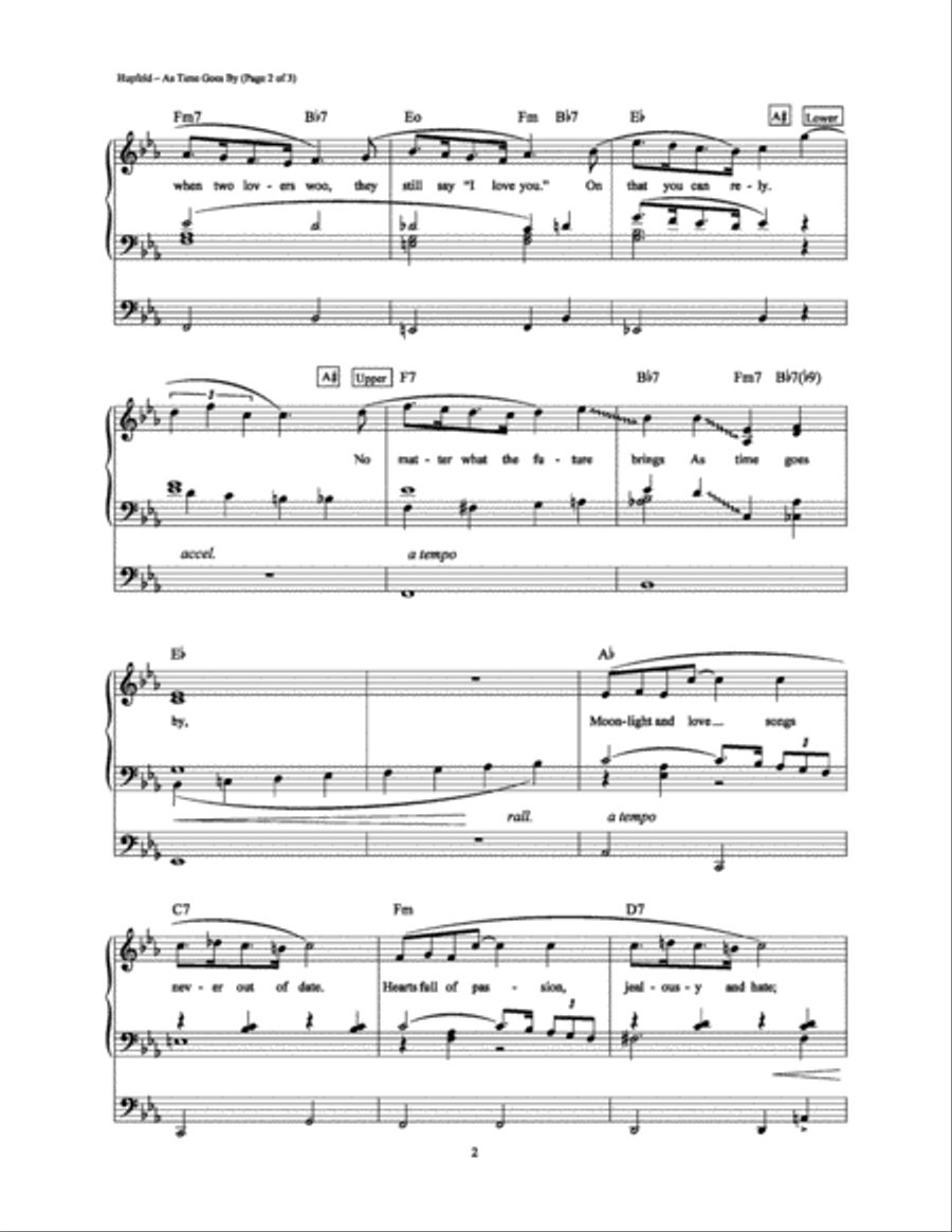 As Time Goes By Organ scores gallery preview page 2