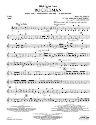 Highlights from Rocketman (arr. Johnnie Vinson) - Pt.2 - Violin
