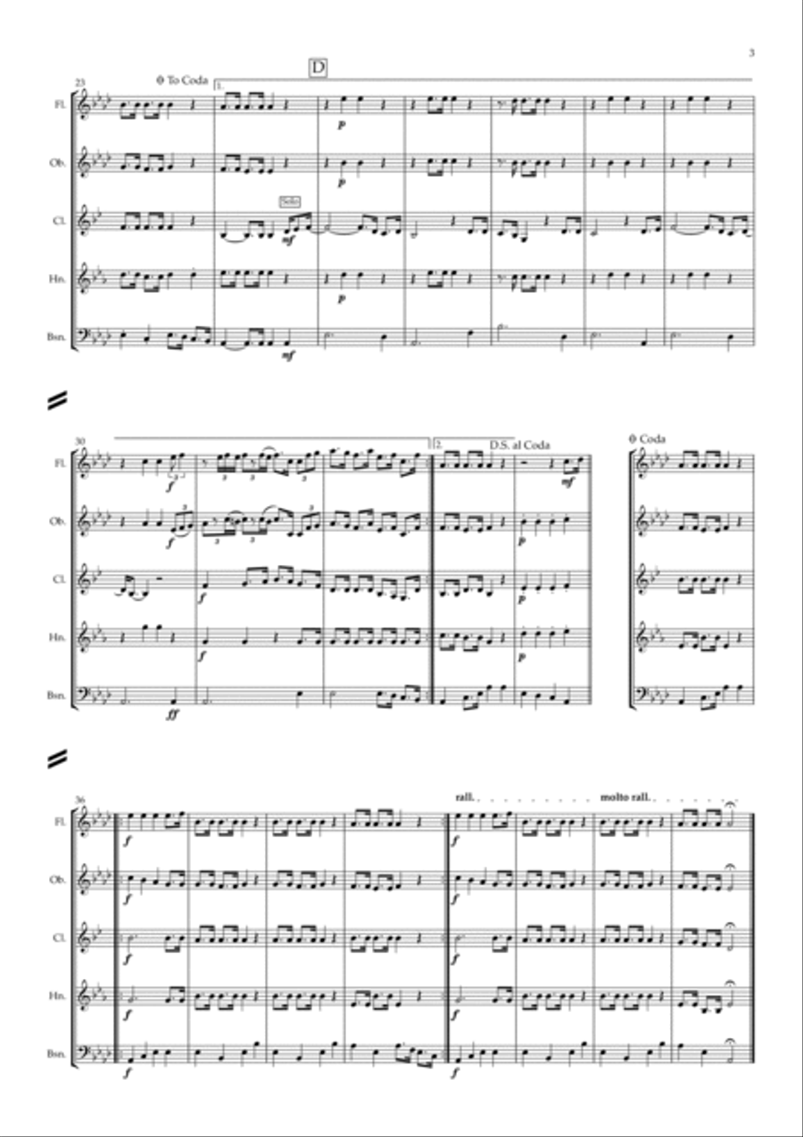 Yellow Submarine Woodwind Quintet scores gallery preview page 4