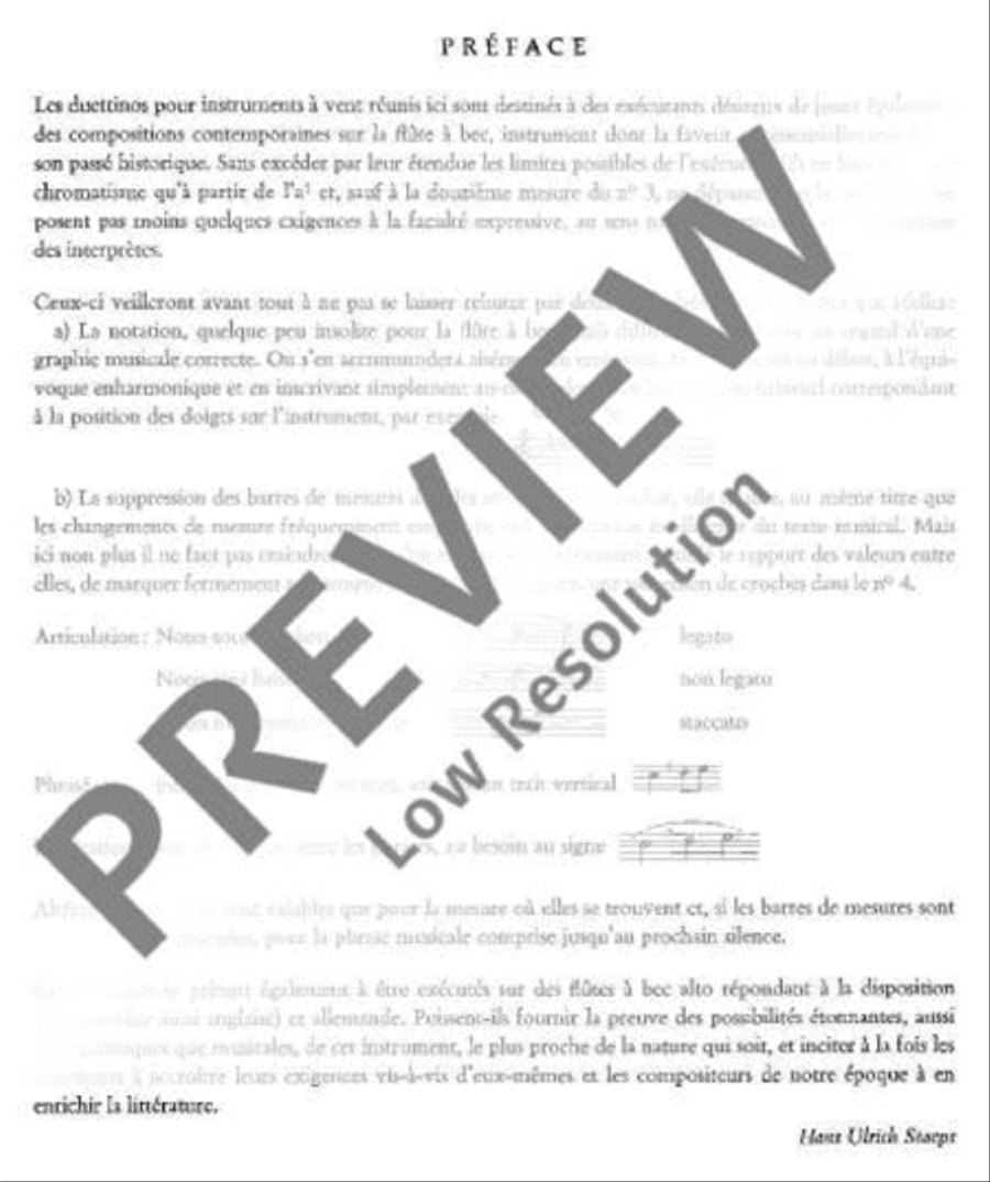 Reihe kleiner Duette Alto Recorder scores gallery preview page 4