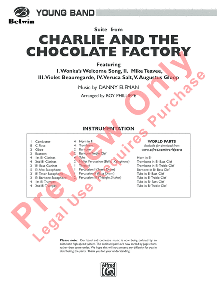 Charlie and the Chocolate Factory, Suite from image number null