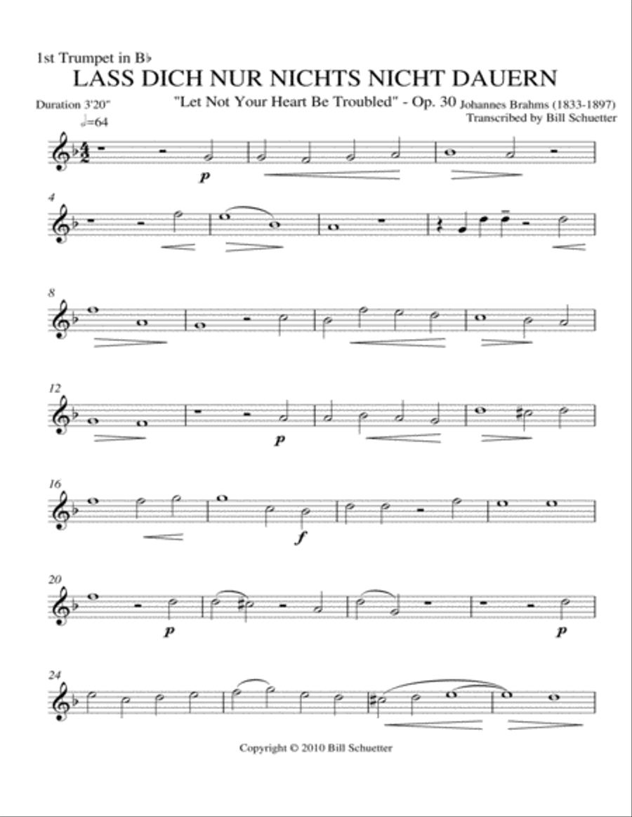 Lass dich nur Nichts nicht dauern Brass Quintet scores gallery preview page 5