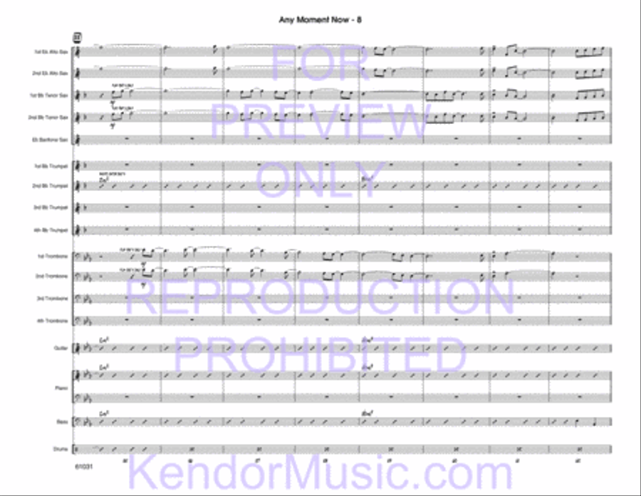 Any Moment Now Any Moment Now Jazz Ensemble scores gallery preview page 9