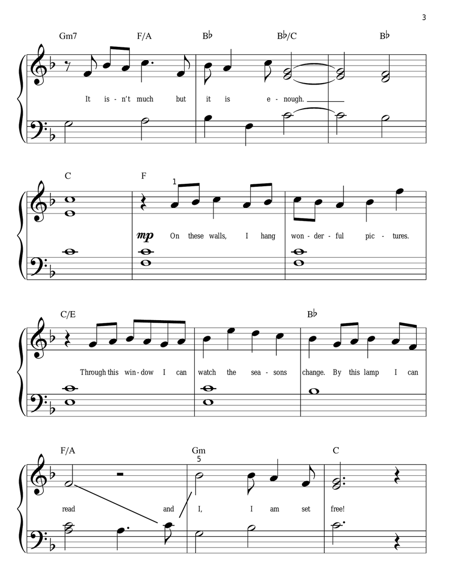 My House My House Easy Piano scores gallery preview page 3