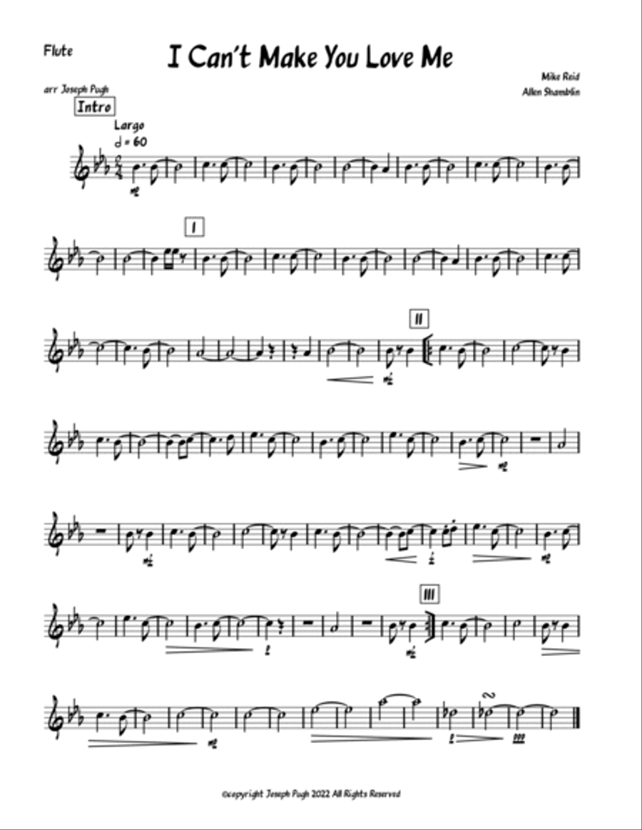 I Can't Make You Love Me I Can't Make You Love Me Woodwind Quintet scores gallery preview page 3