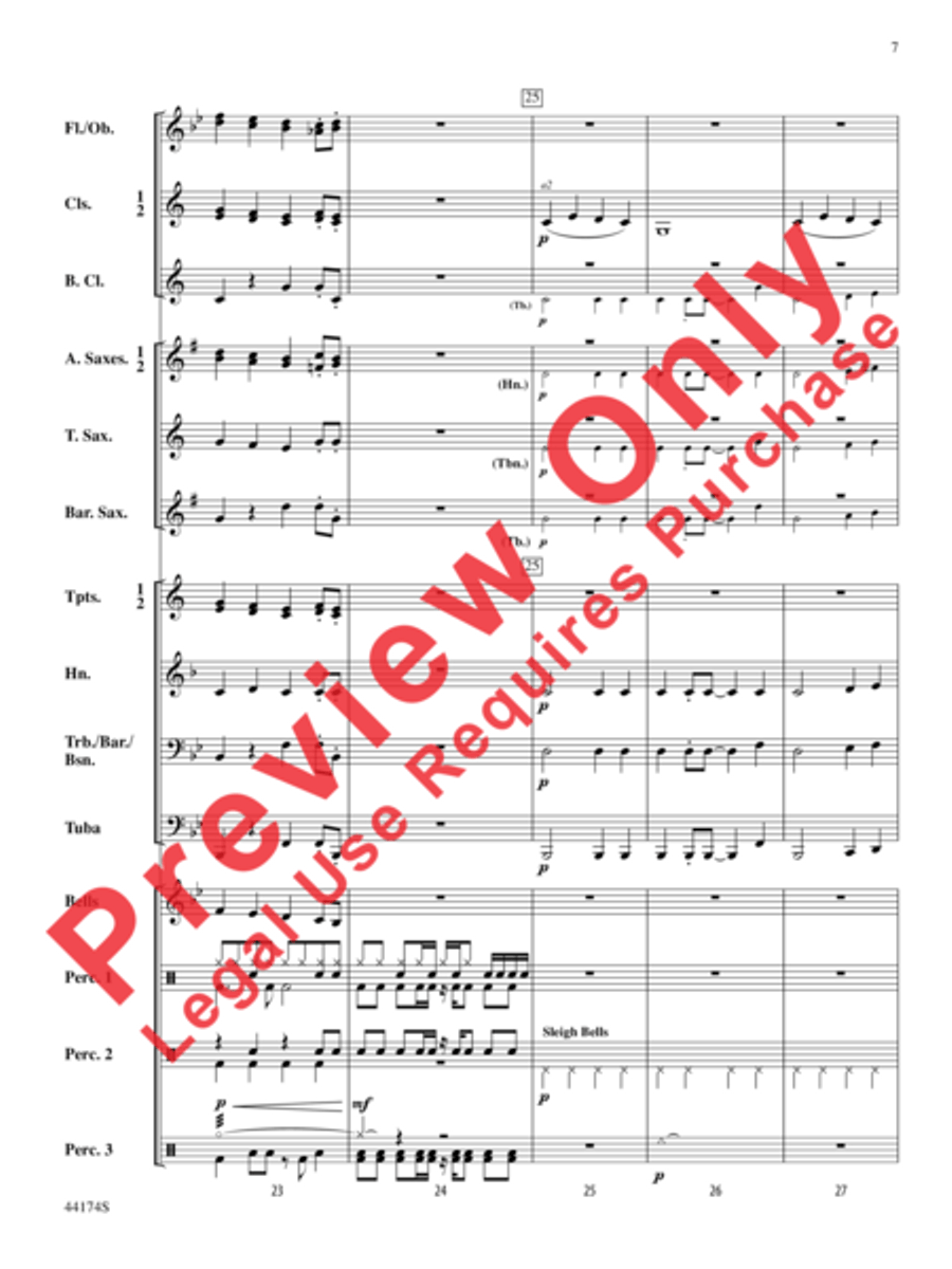 Rockin' Through the Snow Rockin' Through the Snow Concert Band scores gallery preview page 8