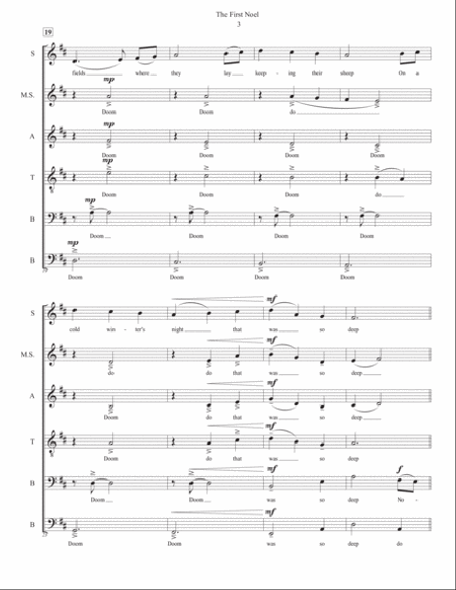 The First Noel - SSATBB Acappella Divisi scores gallery preview page 3