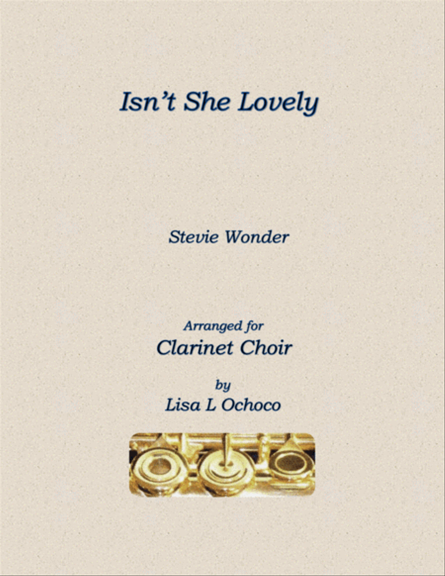 Isn't She Lovely Clarinet Choir scores gallery preview page 1