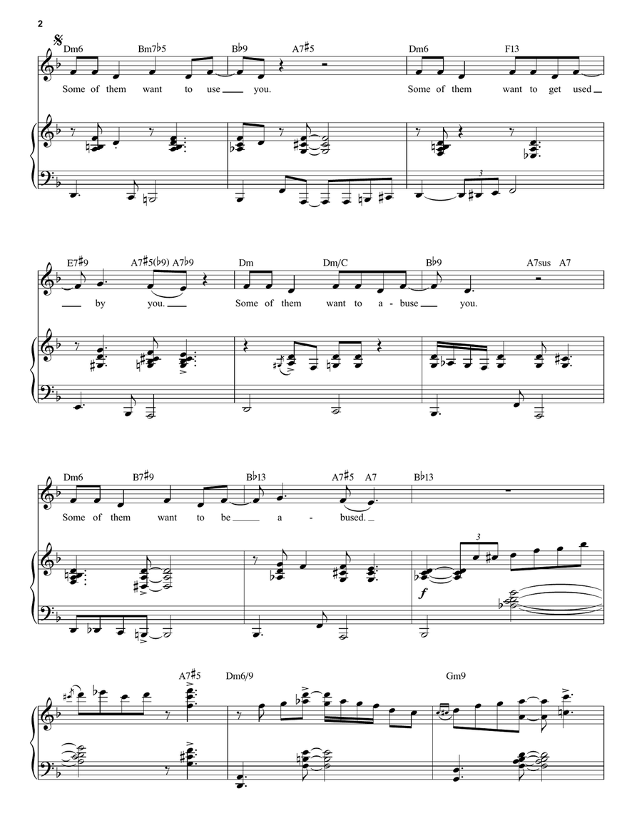 Sweet Dreams (Are Made Of This) [Jazz version] (arr. Brent Edstrom) High Voice scores gallery preview page 2