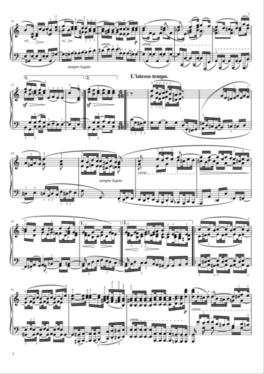 Beethoven - Piano Sonata No.32 Op.111 - II. Arietta - Original With Fingered For Piano Solo Piano Solo scores gallery preview page 2