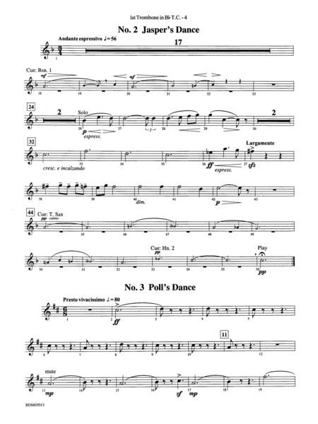 Pineapple Poll (Suite from the Ballet): (wp) 1st B-flat Trombone T.C.