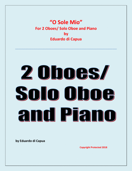 O Sole Mio - 2 Oboes and Piano image number null