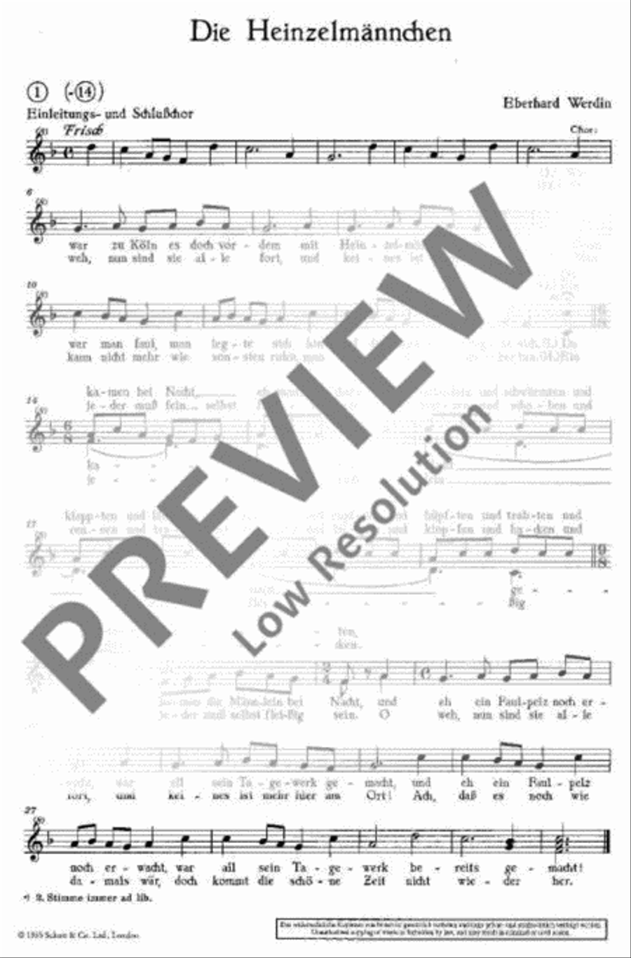 Die Heinzelmännchen Die Heinzelmännchen Children's Choir scores gallery preview page 3