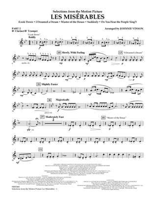 Les Miserables (Selections from the Motion Picture) - Pt.2 - Bb Clarinet/Bb Trumpet