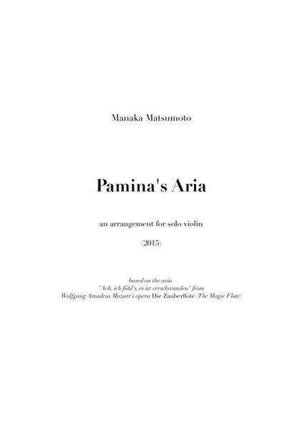 The Magic Flute: Pamina's Aria (arr. for solo violin)