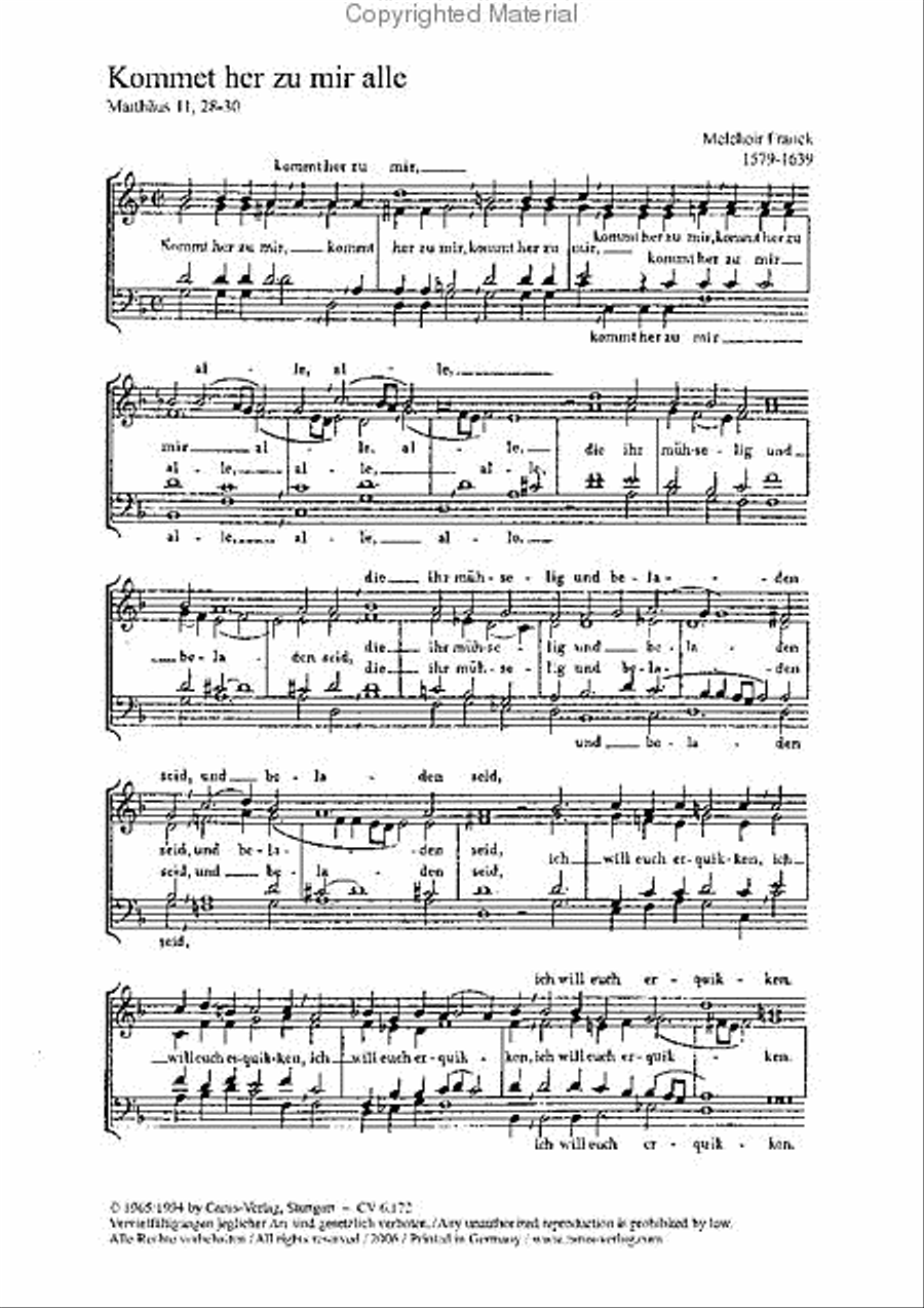 Kommt her zu mir alle 4-Part scores gallery preview page 2