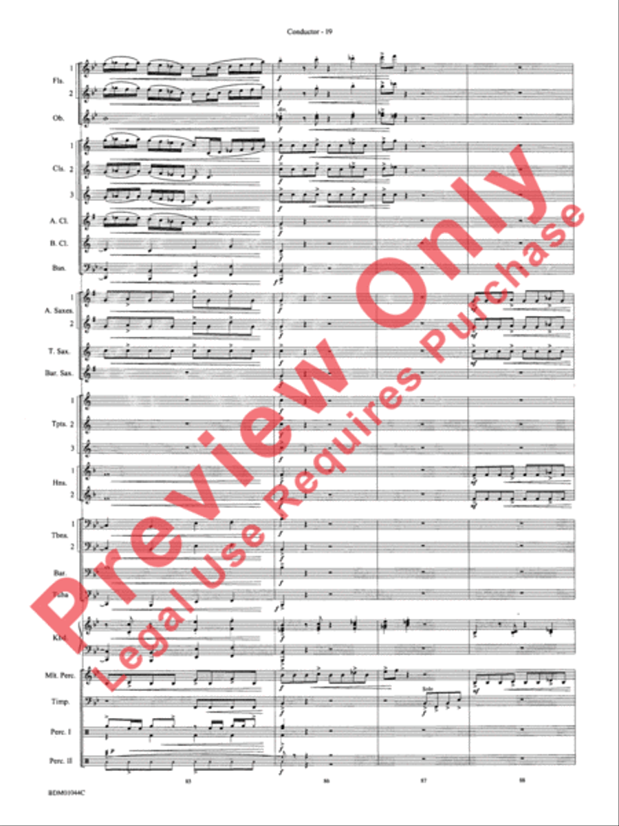 To the Summit! (Strive for the Highest) Concert Band scores gallery preview page 23